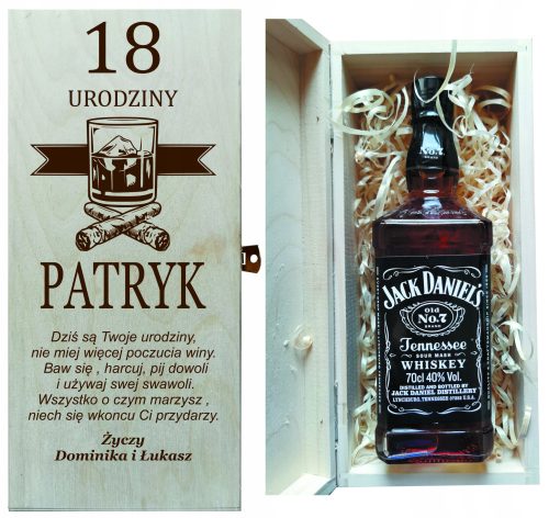 SZÜLETÉSNAPI AJÁNDÉK 18 20 30 40 50 JACK DANIELS WHISKEY DOBOZ