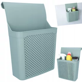   Fürdőszoba polc - A szekrény ajtajára akasztható kosár, kosár, akasztós konténer, kék szervező