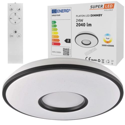 Mennyezeti lámpa LED Palfon 24W CCT 3 színek dimmer + pilóta