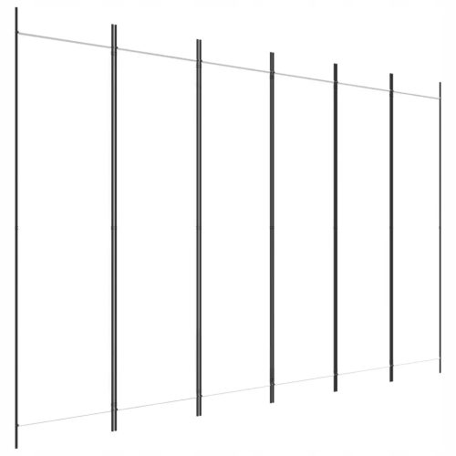 Lakás paraván - DÍSZSZOBAI SZÍVÓFALI FÜGGÖNY 6 PANEL 300 x 200 cm FEHÉR