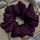  SCRUNCHIE nagy XL hajgumi, sötétlila selyem