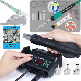   2 az 1-ben forrasztópáka (meleg levegő és hegy) Reball 750 W