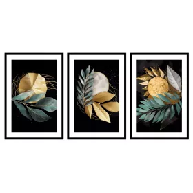   Falfestészet - Három festményből álló készlet nappaliba, hálószobába, 40x60 LEVELEK