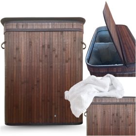    Interlook 100 literes szabadon álló szennyeskosár, barna és bézs árnyalatokkal