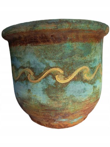  Virágcserép 28 cm x 28 x 22 cm átmérő 28 cm kerámia kék árnyalatok