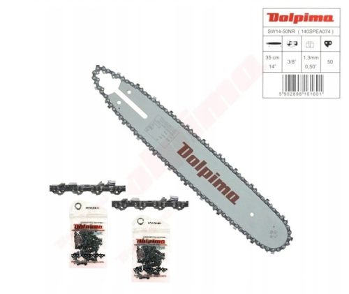  VEZETÉSRÚD + 2 DOLPIMA LÁNC 35cm 3/8 1,3 STIHL 023 025 MS 230 250 251
