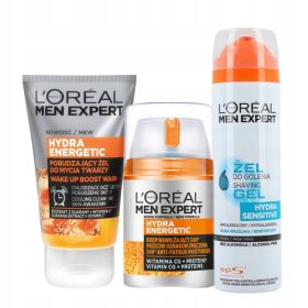   LOREAL Men Expert Hydra Energetic készlet krém, arclemosó gél + INGYENES