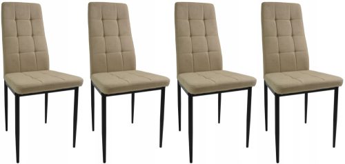 4 db dankor design márkás székek bézs anyag fekete lábakból