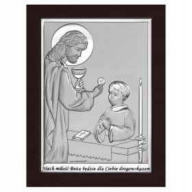    Szentáldozási kép, elsőáldozás emléktárgya fiúknak, 11x15 cm