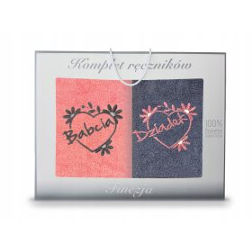   Törölköző szett - Pamut törölközőkészlet nagymamának és nagypapának