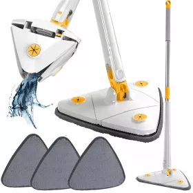   Padlómosó - Lapos háromszög alakú lapos rongyos rongyos rongyos, tisztító szorítóval +3x shopek ellátás