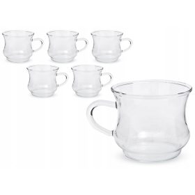 Kávéscsészék Termisil Iza csésze, üveg, 220 ml, 6 db.