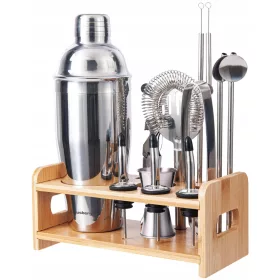   Csapos készlet italokhoz és koktélokhoz, 15 db, ezüst KLAUSBERG KB-7653