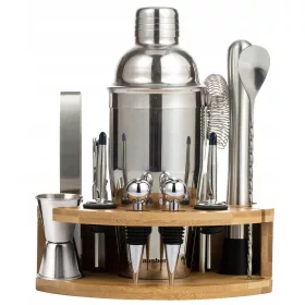   Csapos készlet italokhoz, koktélokhoz, bár, 12 db, ezüst KLAUSBERG KB-7655