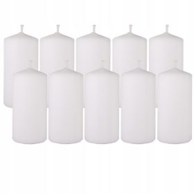   Gyertya - Hagyományos illatmentes paraffin gyertya Pom Pom Candles 10 db.