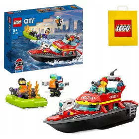  LEGO City 60373 tűzoltó csónak + LEGO papírtáska