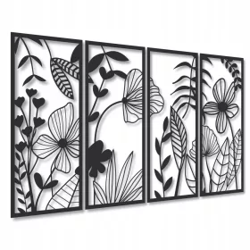   Falfestészet - NYITÁS FESTÉS NAGY TRIPTIQUE FAL DÍSZÍTÉS NAPPALI VIRÁGOK NYITÁS PANELEK