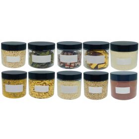   Élelmiszertartó - Élelmiszer edények 200ml műanyag tégely fűszerek 0,2l 10 db INGYENES