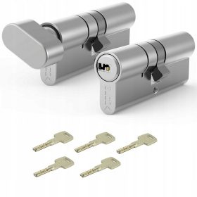   2 db AJTÓBETÉT KÉSZLET GOMBVAL GERDA EVO SATIN NICKEL 35/50 + G35/50