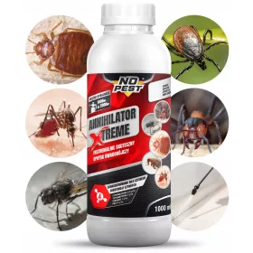    Folyadék csótányok, kullancsok, szúnyogok, lepkék, hangyák, legyek, darazsak, pókok, bolhák, poloskák, ezüsthal ellen No-Pest 1000 ml