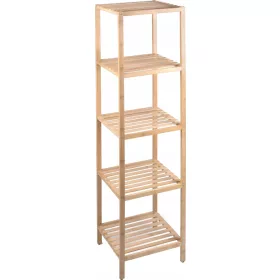 Bambus bambus fa szekrény 5 alpina polcok 33x32x141cm
