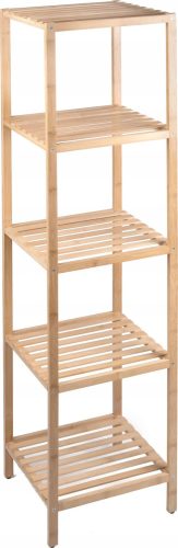 Bambus bambus fa szekrény 5 alpina polcok 33x32x141cm