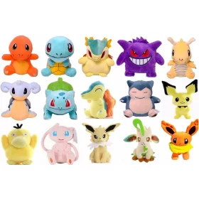    POKEMON PIKACHU EEVEE GENGAR CYNDAQUIL JOLTEON SNORLAX PSYDUCK MEW plüssjáték