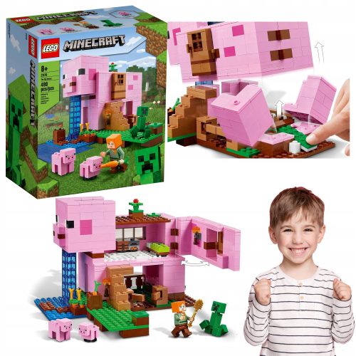  LEGO MINECRAFT KREATÍV PIG ALAKÚ HÁZ ROBBANÁS FUNKCIÓVAL ÚJ