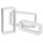  TecTake MDF polc 24 x 10 cm fehér