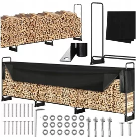 Fa állvány KANDALLÓ TŰZIFA ÁLLVÁNY 386cm fém