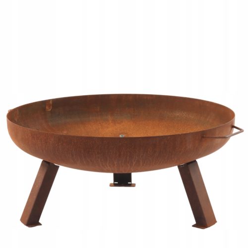  Acél Kerti Fire Pit Fire Bowl Nyersacél csavaros Hoy 58 cm