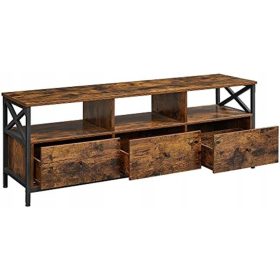   Szekrény, TV állvány, komód, könyvespolc, rusztikus barna, fekete