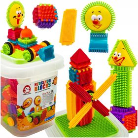    KREATÍV építőkockák gyerekeknek WAFFLES Sünfésűk 170 db.