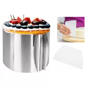   Tortaforma 15,5, átmérő 30cm + spatula, kaparó a krémes torta massza simításához