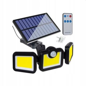   Utcai lámpa 120 W 6000 lm napelemes szürkületi mozgásérzékelővel