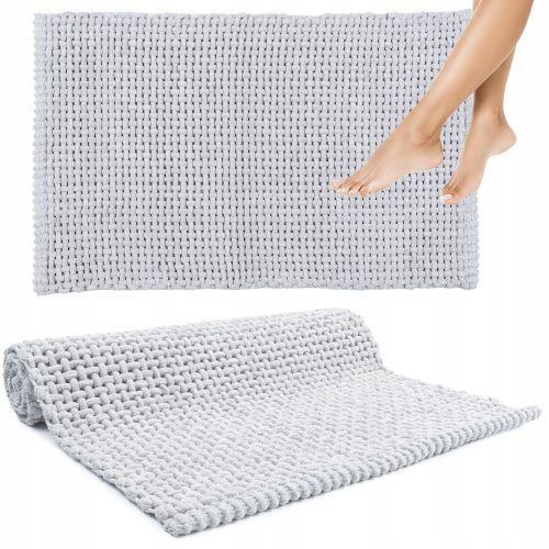 Fürdőszoba szőnyeg - Fürdőszoba szőnyeg Puha melegen mosható nedvszívó szőnyeg 50x80cm szürke