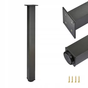   Bútor láb az asztal asztali fém tetőtérén - fekete - h 71 cm + reg