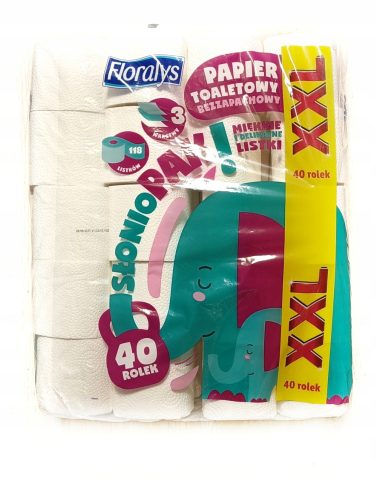 Vécé papír - Floralys 40 pcsless WC -papír.