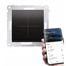   Érintőkapcsoló, süllyesztett Contact-simon fekete DEK1W.01/49