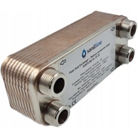    SANITLINE 20 LEMEZES HŐCSERÉLŐ 20kW 4x 3/4" MELEGVÍZ FŰTÉSES KANDALLÓ