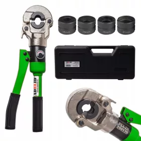   HIDRAULIKUS KÉZI SAJTÓGÉP PEX CSÖVEKHEZ 12T PERT U 16 - 32 DIES