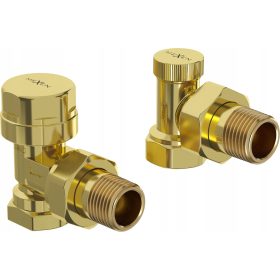    MEXEN SZÖGSZELEP KÉSZLET FÜRDŐSZOBAI RADIÁTORHOZ, ARANY