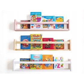   Polc a gyermekkönyvekhez Montessori fehér skandináv játékokhoz