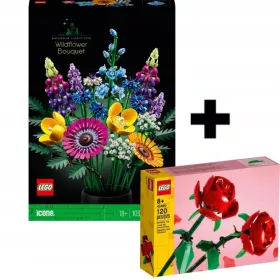    LEGO ICONS 10313 vadvirág csokor + LEGO Classic 40460 rózsák