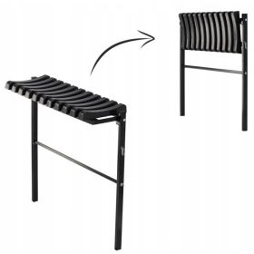   Összecsukható szemlélődő temetői pad a temetőbe, 100 cm, fekete