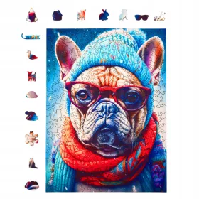    Wooden Puzzle Milliwood Wooden Puzzle 316 Darab Grumpy Bulldog