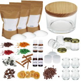   Gyertya kiegészítők - Nagyméretű XXL gyertyakészítő készlet elegáns átlátszó üveggel