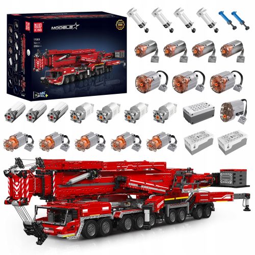  Mold King Technic Liebherr LTM 11200 piros mobil daru készletek Építőipari játékok