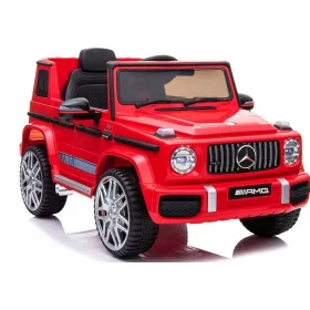    Mercedes AMG G63 gyerekeknek Piros + Távirányító + MP3 LED + Free Start + EVA