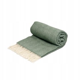   Takaro - Rena Home takaró, gyapjú, 140 cm x 200 cm, zöld árnyalatok